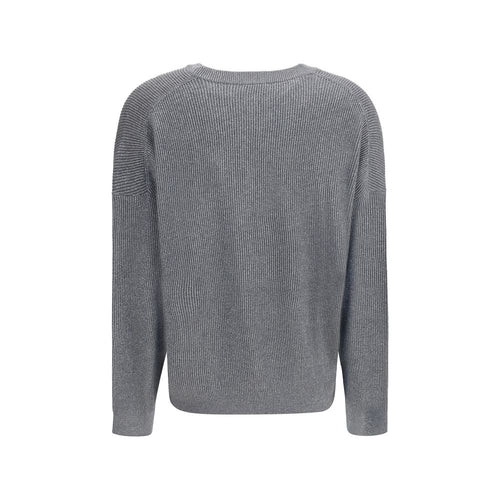 Brunello Cucinelli Grauer Baumwoll-Sweatshirt