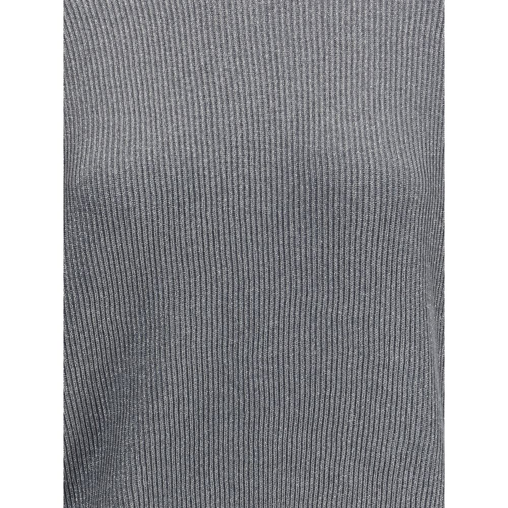 Brunello Cucinelli Grauer Baumwoll-Sweatshirt