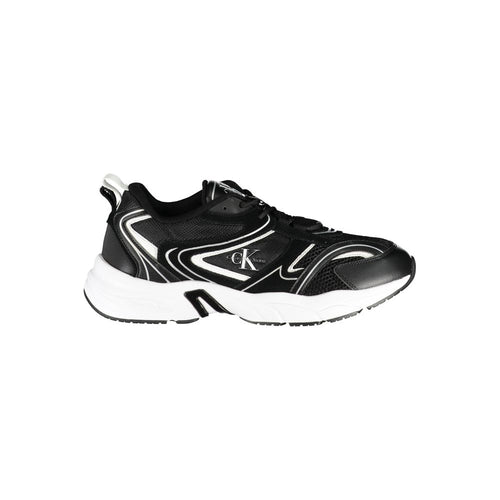Calvin Klein simple black lace-up sneakers with contrasting details