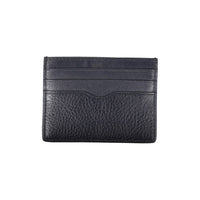Tommy Hilfiger Elegantes blaues Leder-Kartenetui mit kontrastierenden Details