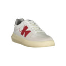 Calvin Klein Schlichte weiße Schnürsenkel-Sneakers mit kontrastierenden Details
