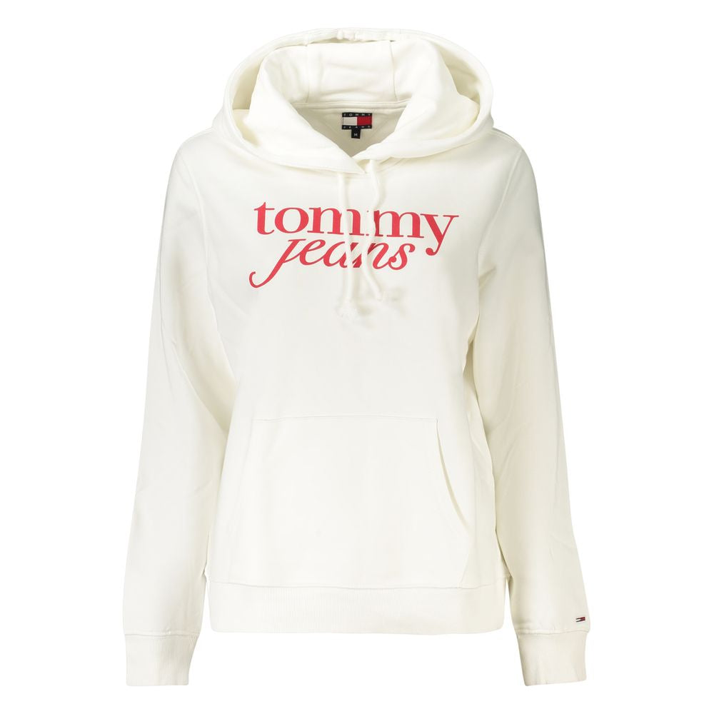 Tommy Hilfiger Weißer Baumwollpullover mit Kapuze für Frauen