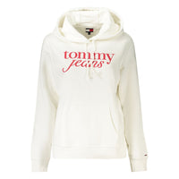 Tommy Hilfiger Weißer Baumwollpullover mit Kapuze für Frauen
