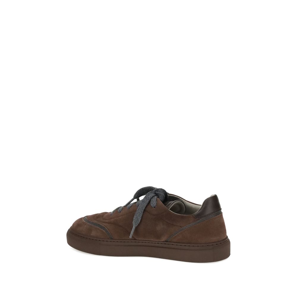 Brunello Cucinelli Brown Low-Top Rubber Sneakers