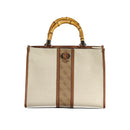 Guess Jeans Beigefarbene Baumwollhandtasche