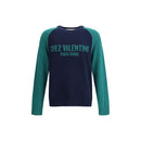Valentino Blauer Fleece-Wollpullover