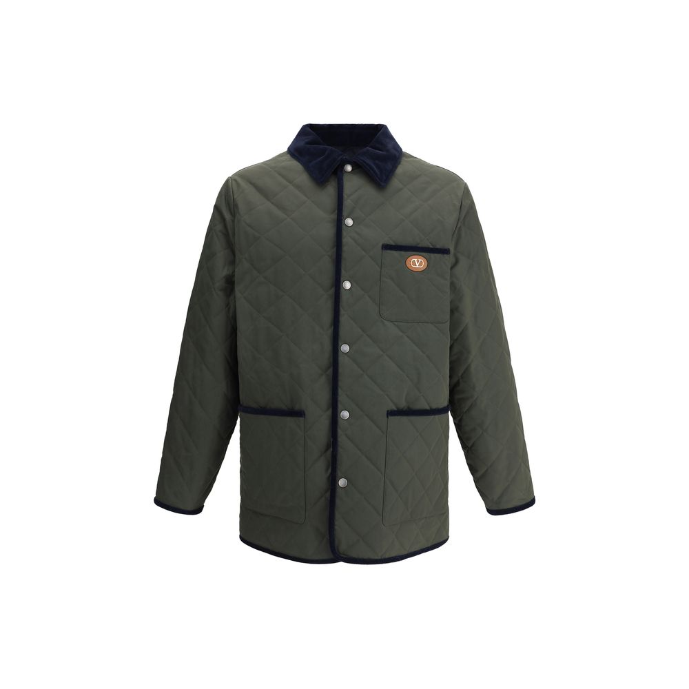 Valentino Grüner Polyamid-Mantel