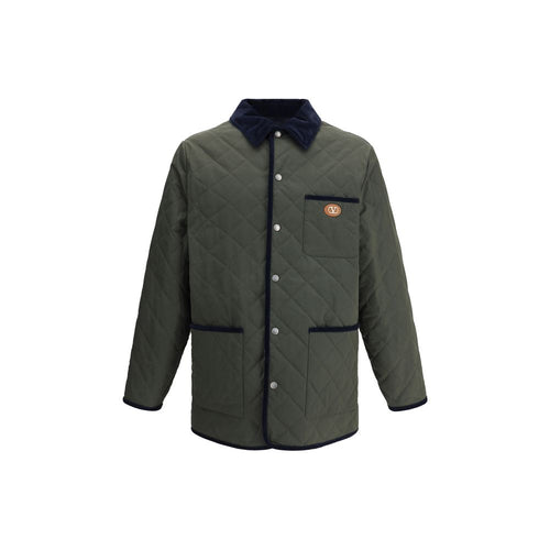 Valentino Grüner Polyamid-Mantel