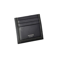 Tommy Hilfiger Elegantes blaues Leder-Kartenetui mit kontrastierendem Detail