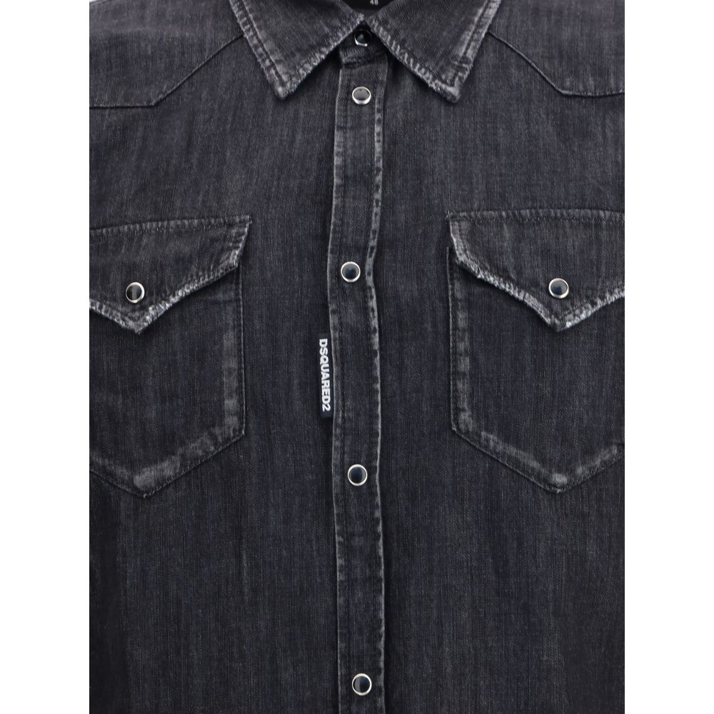 Dsquared² Schwarzes Jeanshemd