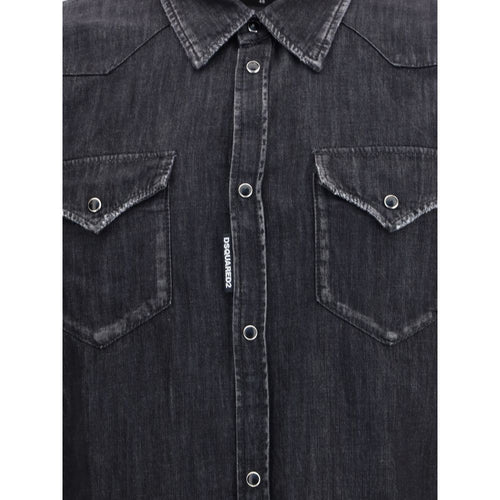 Dsquared² Schwarzes Jeanshemd