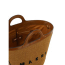 Marni Braune Baumwoll-Umhängetasche