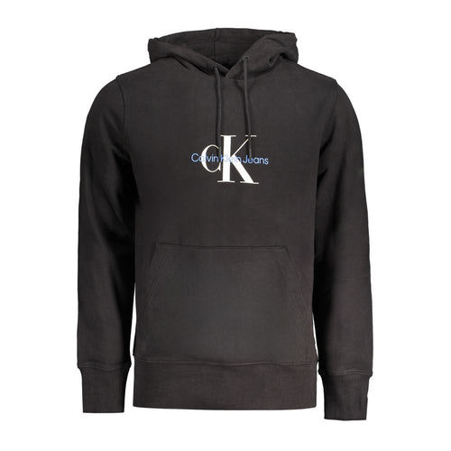 Calvin Klein Schwarzer Baumwollpullover Hoodie für Männer