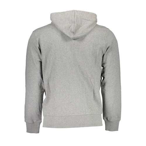 La Martina Grey Cotton Pullover for Men with Hood