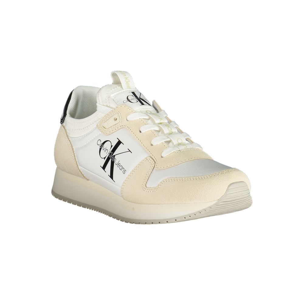 Calvin Klein Weißer Polyester Damen Sneaker