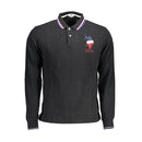 U.S. POLO ASSN. Schwarzes Baumwoll-Poloshirt für Männer