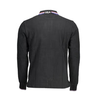 U.S. POLO ASSN. Schwarzes Baumwoll-Poloshirt für Männer