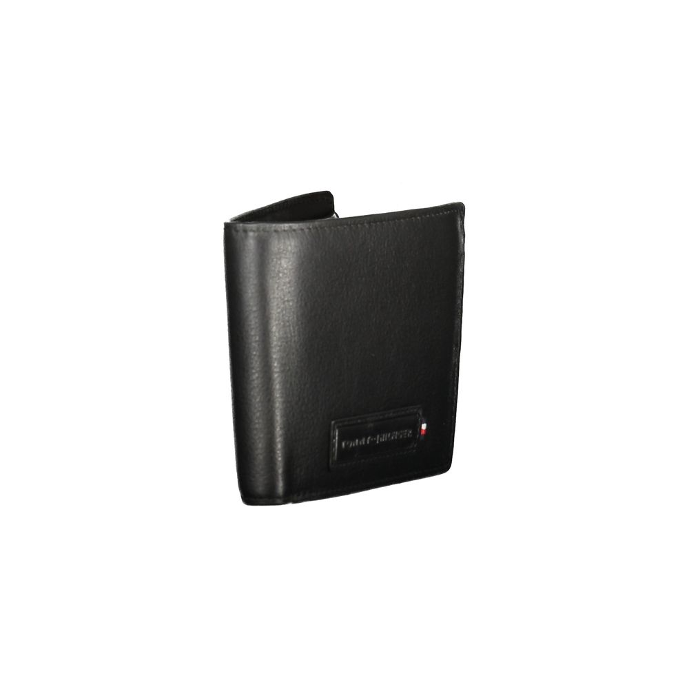 Tommy Hilfiger Schwarzes Leder Herren Portemonnaie