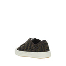 Fendi Braune Polyamid Sneakers mit niedrigem Schaft