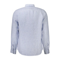 Guess Jeans Blaues Leinenhemd für Männer