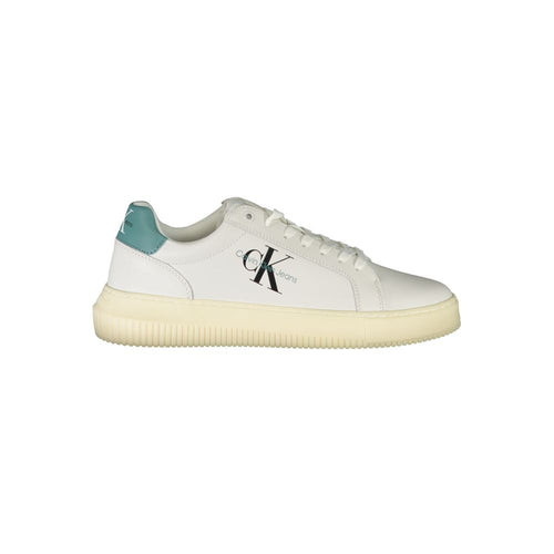 Calvin Klein simple white sneakers with an environmentally conscious design