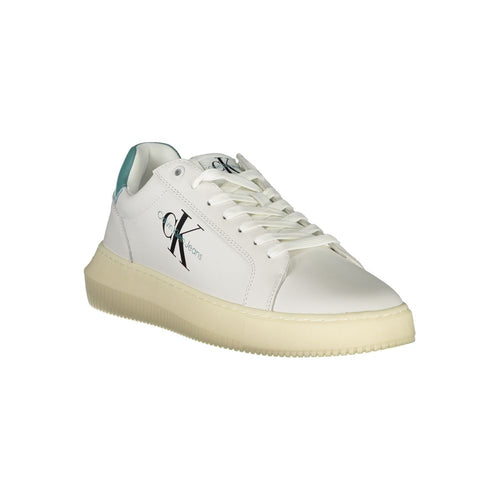 Calvin Klein simple white sneakers with an environmentally conscious design