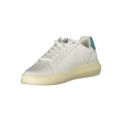 Calvin Klein simple white sneakers with an environmentally conscious design