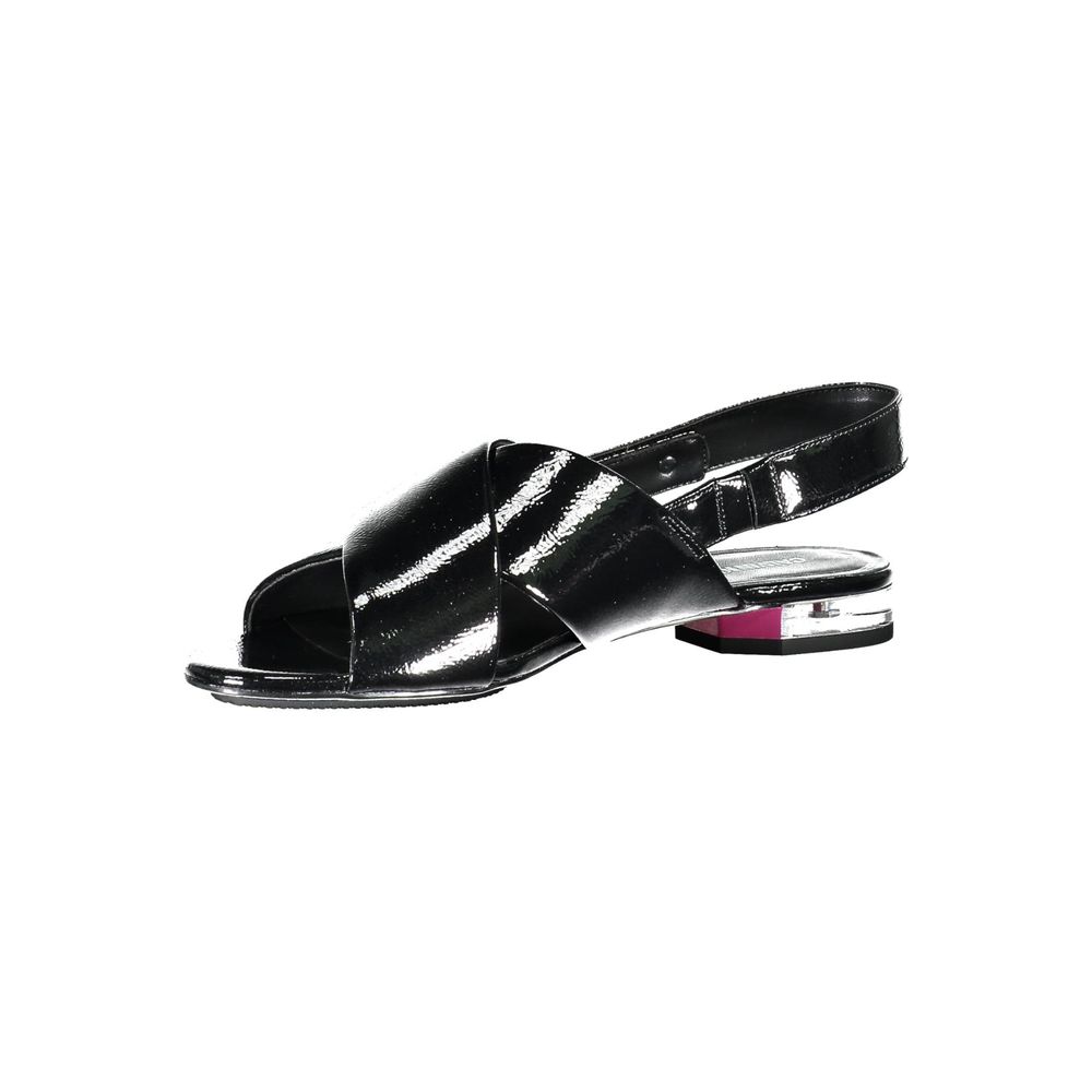 Calvin Klein Schwarze Leder Damen Sandale
