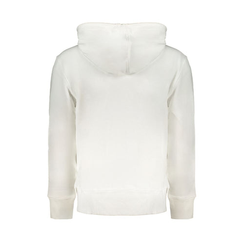 Calvin Klein Men's White Cotton Hoodie Sweater