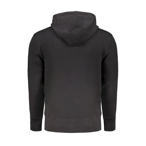 Calvin Klein Men's Black Cotton Hoodie with Central Pockets
