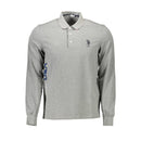U.S. POLO ASSN. Graues Baumwoll-Poloshirt für Männer