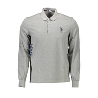 U.S. POLO ASSN. Graues Baumwoll-Poloshirt für Männer