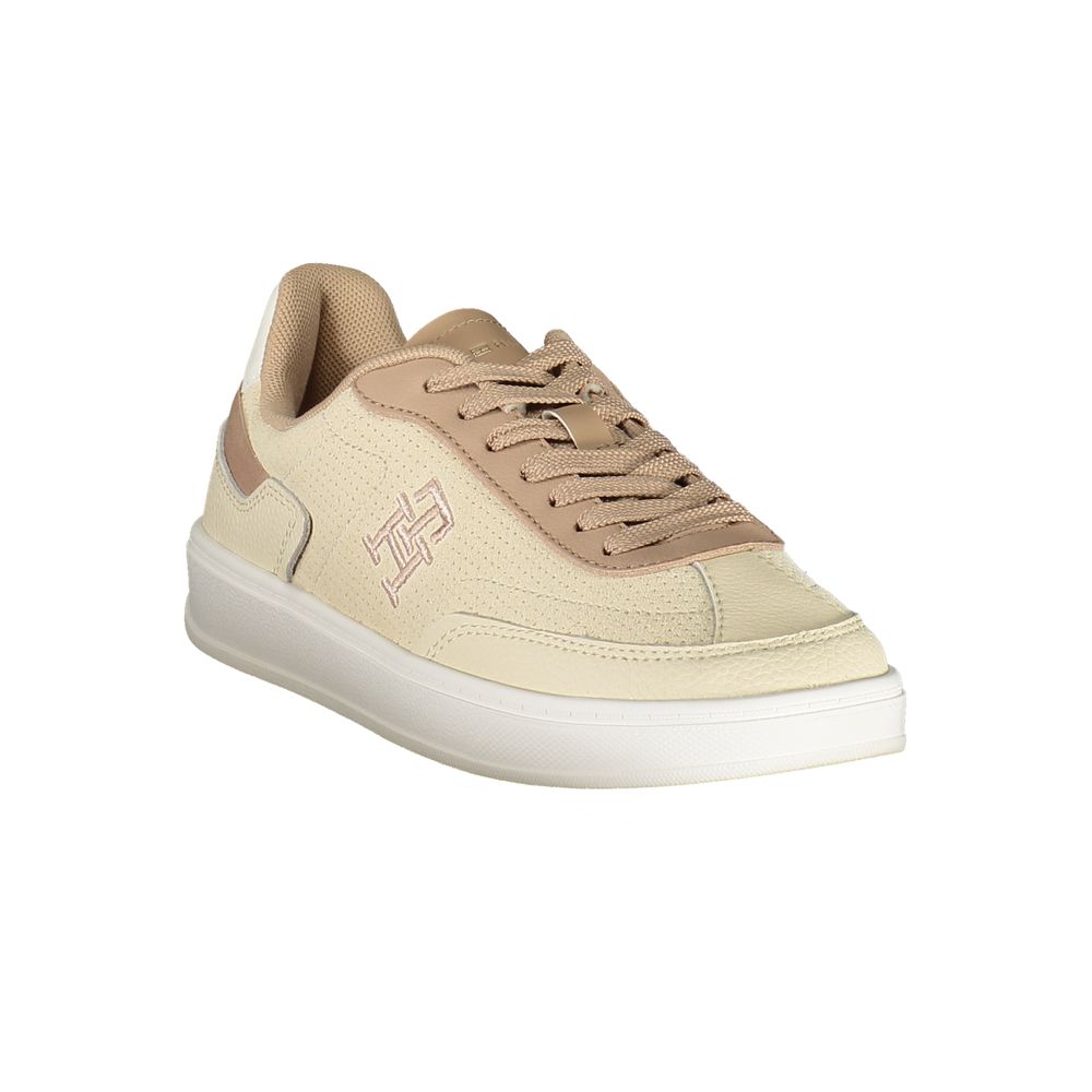 Tommy Hilfiger Beige Leder Damen Sneaker