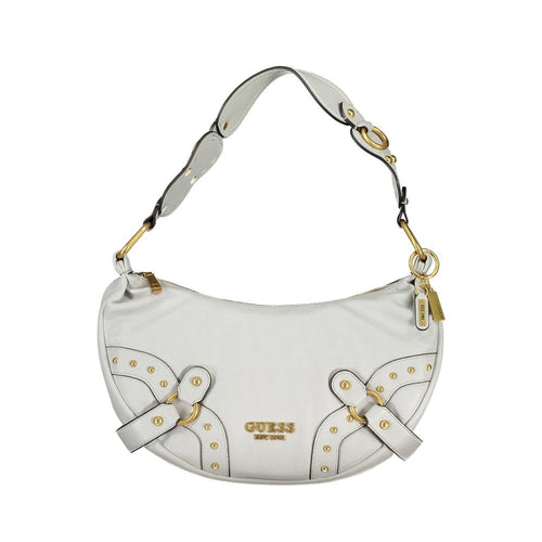 Guess Jeans Grau-weiße Polyethylen-Handtasche