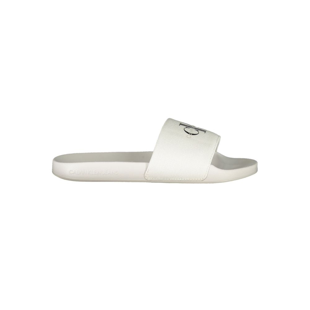 Calvin Klein Weiße Polyester Damen Sandale