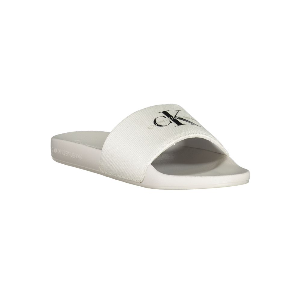 Calvin Klein Weiße Polyester Damen Sandale
