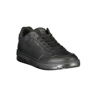 Tommy Hilfiger Schwarzes Leder Herren Sneaker