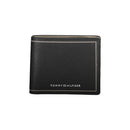 Tommy Hilfiger Schwarzes Leder Portemonnaie mit zwei Karten