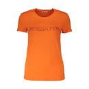 Patrizia Pepe Orange Elastan Frauen Top