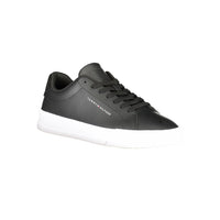 Tommy Hilfiger Schwarzes Leder Herren Sneaker