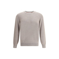 Brunello Cucinelli Brauner Kaschmirpullover aus reinem Kaschmir