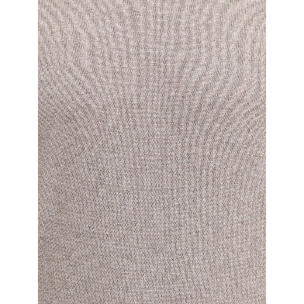 Brunello Cucinelli Brauner Kaschmirpullover aus reinem Kaschmir