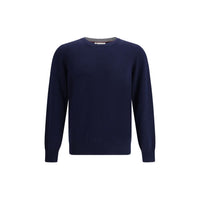 Brunello Cucinelli Blauer Kaschmir-Pullover aus reinem Kaschmir
