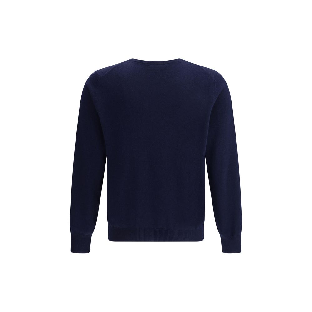 Brunello Cucinelli Blauer Kaschmir-Pullover aus reinem Kaschmir