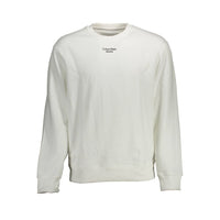 Calvin Klein Weißer Baumwollpullover für Männer