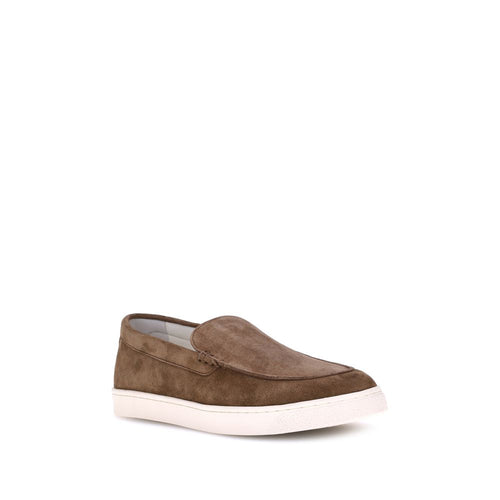 Brunello Cucinelli Brown Calfskin Bos Taurus Low-Top Sneakers