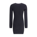 Balmain Schwarzes Viskose-Freizeitkleid