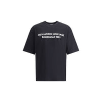 Dsquared² Baumwoll-T-Shirt in Schwarz