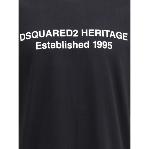 Dsquared² Baumwoll-T-Shirt in Schwarz