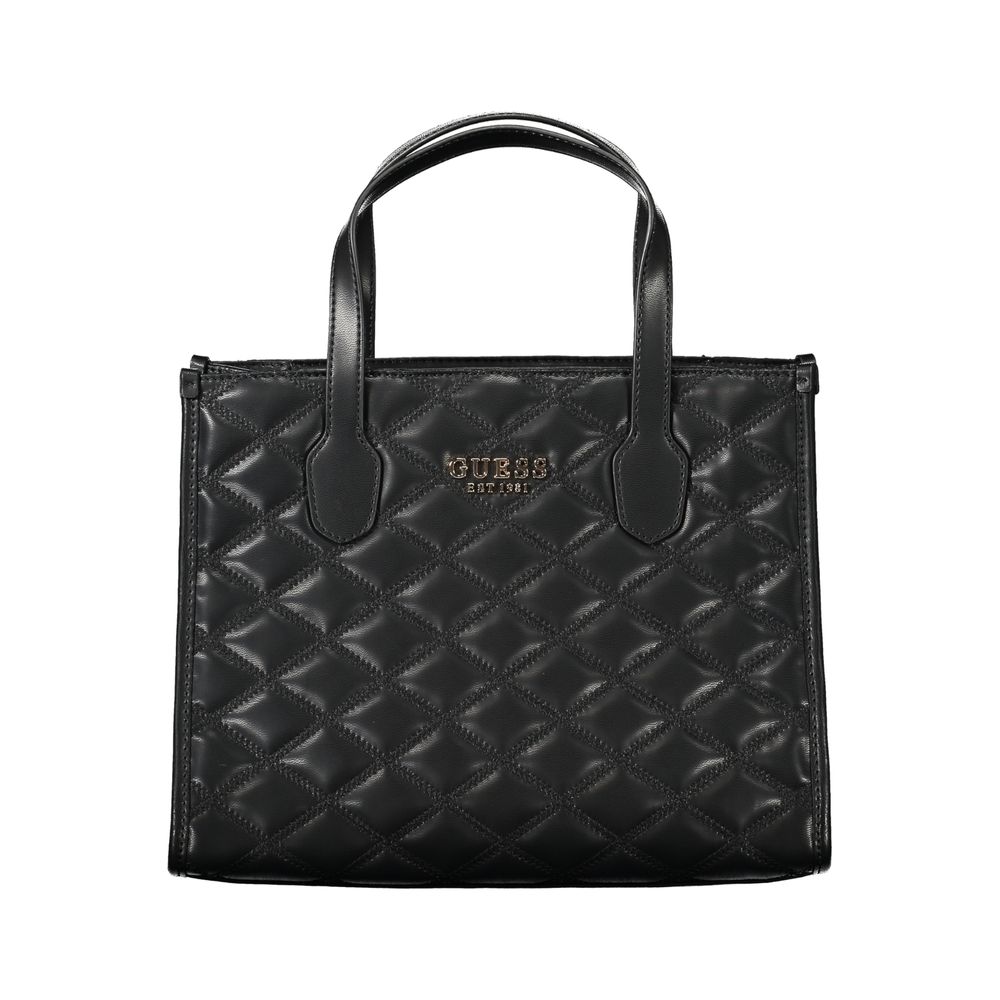 Guess Jeans Schwarze Polyethylen-Handtasche